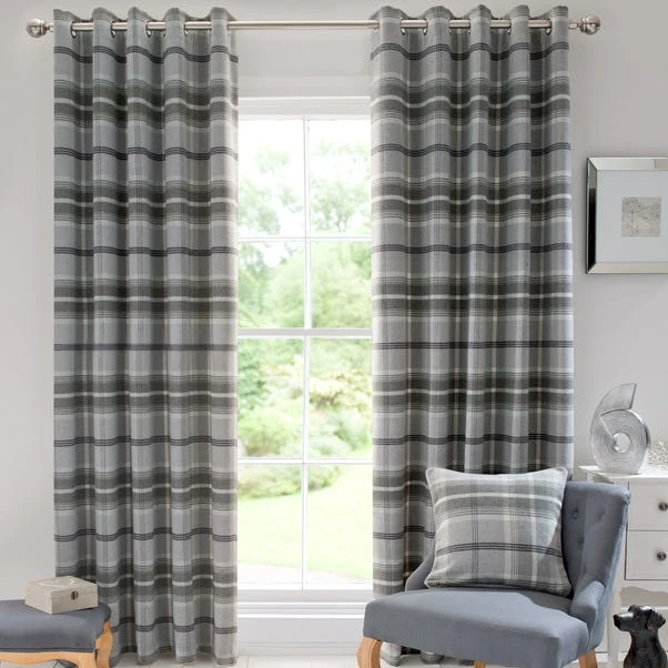 Highland Check Eyelet Curtains 18 Highland Check Eyelet Curtains - Image 18