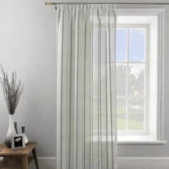 Boucle Stripe Tape Top Single Voile Panel -Home Decor Shop 30649965 alt01