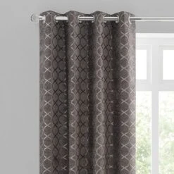 Chenille Ogee Eyelet Curtains -Home Decor Shop 30669008