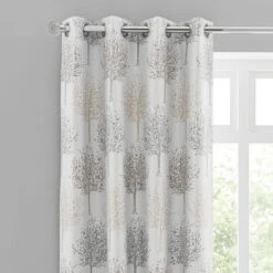 Jacquard Trees Eyelet Curtains -Home Decor Shop 30669029