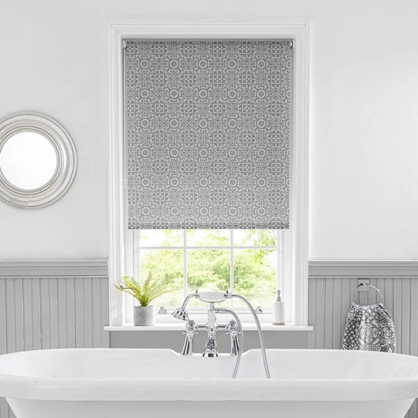 Purity Tile Moisture Resistant Daylight Roller Blind 1 Purity Tile Moisture Resistant Daylight Roller Blind