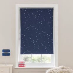 Glow In The Dark Stars Cordless Blackout Roller Blind -Home Decor Shop 30672562