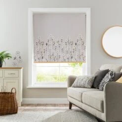 Scandi Flowers Natural Blackout Roller Blind -Home Decor Shop 30674831
