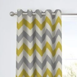 Fusion Chevron Eyelet Curtains -Home Decor Shop 30695386