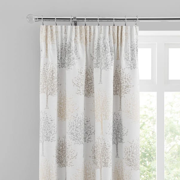 Jacquard Trees Pencil Pleat Curtains 1 Jacquard Trees Pencil Pleat Curtains