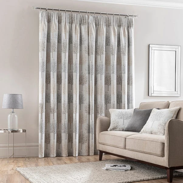 Jacquard Trees Pencil Pleat Curtains 4 Jacquard Trees Pencil Pleat Curtains - Image 4