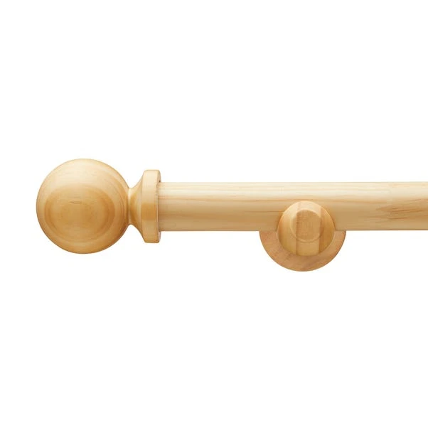 Enzo Fixed Wooden Curtain Pole With Rings 12 Enzo Fixed Wooden Curtain Pole With Rings - Image 12