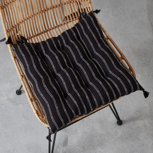 Lana Black Seat Pad 9 Stitch 40X40CM 1 Lana Black Seat Pad 9 Stitch 40X40CM