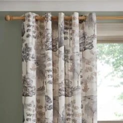 Watercolour Trees Eyelet Curtains -Home Decor Shop 30755503