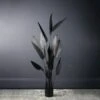 Artificial Black Bird Of Paradise Tree In Black Plant Pot