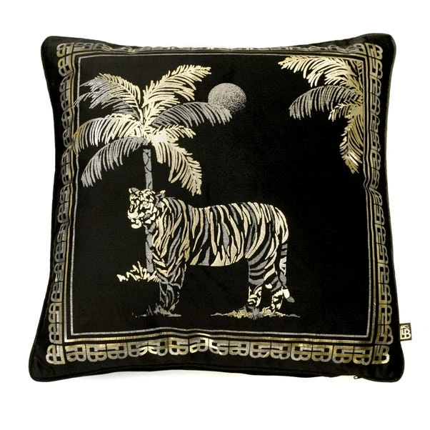 Laurence Llewelyn-Bowen Tiger Tiger Black Cushion 2 Laurence Llewelyn-Bowen Tiger Tiger Black Cushion - Image 2