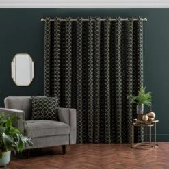 Chenille Ogee Eyelet Curtains -Home Decor Shop 30769412 alt04