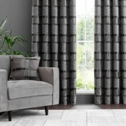 Prague Chenille Eyelet Curtains -Home Decor Shop 30769465 alt03