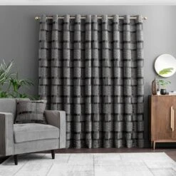 Prague Chenille Eyelet Curtains -Home Decor Shop 30769469 alt04
