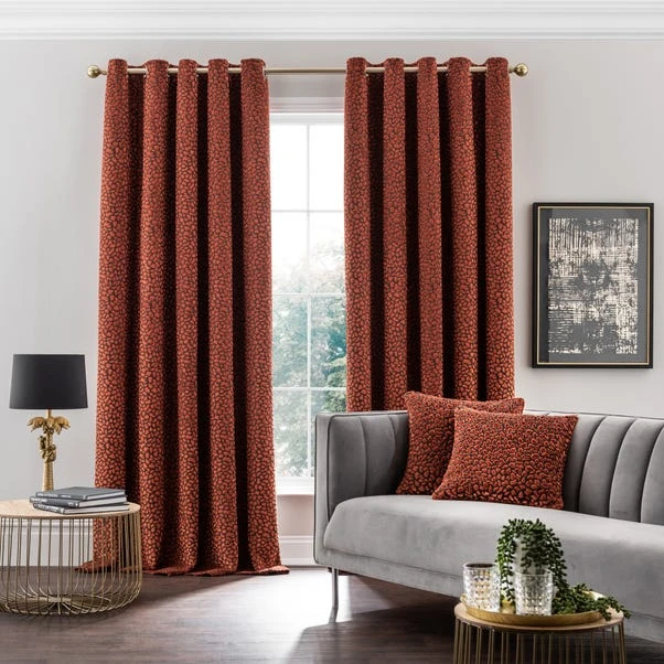 Animal Cut Velvet Eyelet Curtains 18 Animal Cut Velvet Eyelet Curtains - Image 18