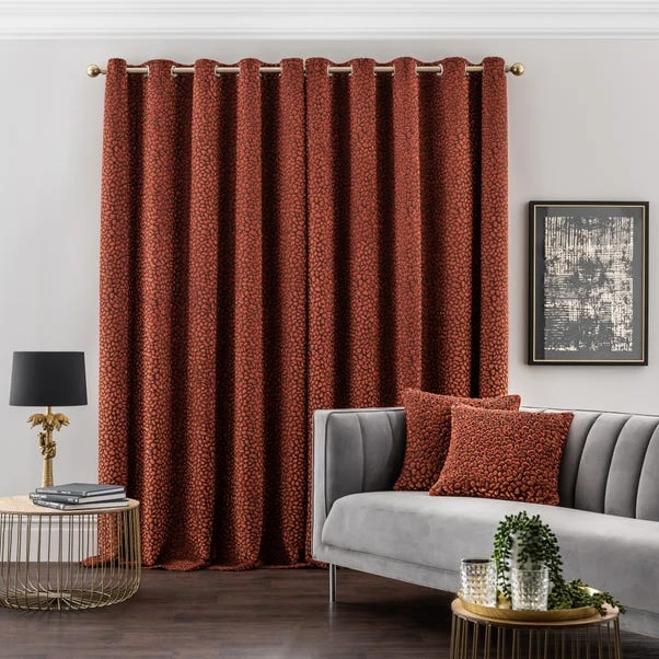 Animal Cut Velvet Eyelet Curtains 13 Animal Cut Velvet Eyelet Curtains - Image 13