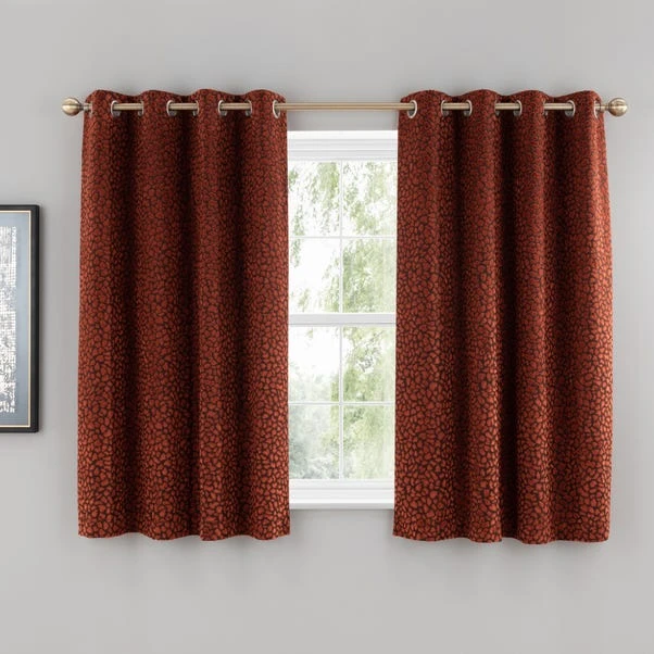 Animal Cut Velvet Eyelet Curtains 14 Animal Cut Velvet Eyelet Curtains - Image 14