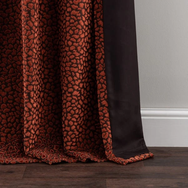 Animal Cut Velvet Eyelet Curtains 15 Animal Cut Velvet Eyelet Curtains - Image 15
