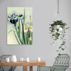The Art Group Irises Wooden Wall Art