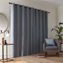 Ryder Check Eyelet Curtains -Home Decor Shop 30809391 alt04