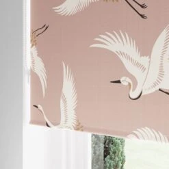 Japandi Cranes Blackout Blush Roller Blind -Home Decor Shop 30810277 alt04