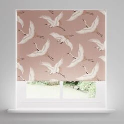 Japandi Cranes Blackout Blush Roller Blind -Home Decor Shop 30810279 alt02