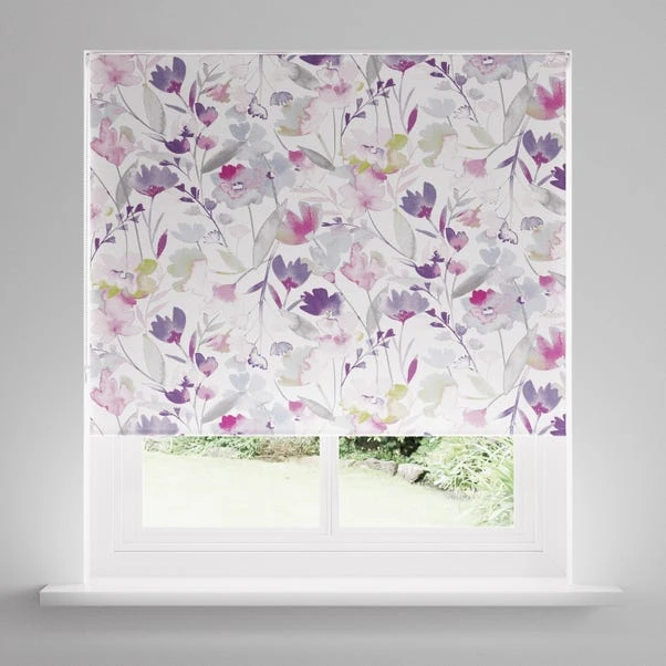 Watercolour Floral Pink Blackout Roller Blind 11 Watercolour Floral Pink Blackout Roller Blind - Image 11