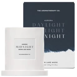 The Aromatherapy Co Ceramic Aurora Midnight Candle