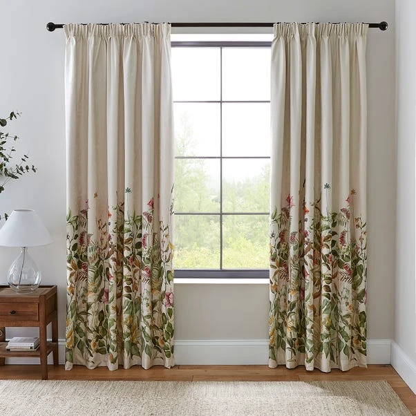 Dorma Rambling Rose Blackout Pencil Pleat Curtains 13 Dorma Rambling Rose Blackout Pencil Pleat Curtains - Image 13