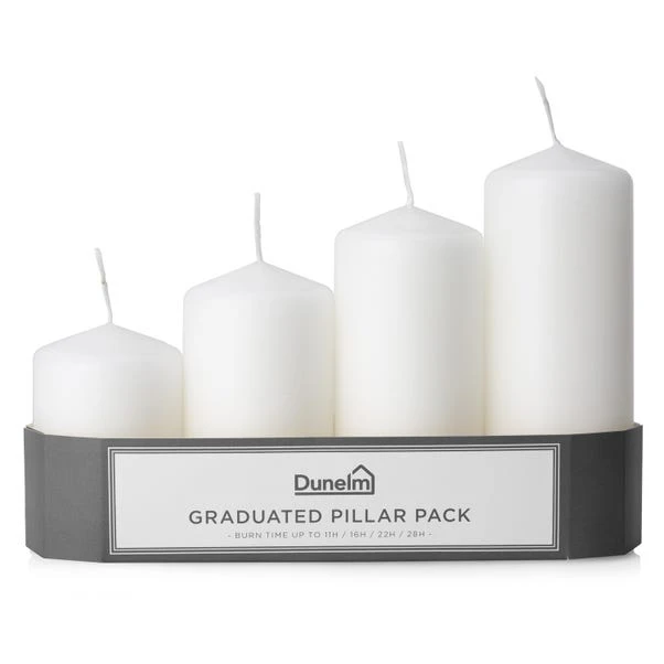 Set Of 4 Graduated Pillar Candles 2 Set Of 4 Graduated Pillar Candles - Image 2
