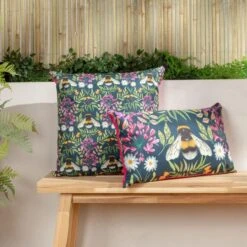 Wylder Nature House Of Bloom Zinnia Bee Outdoor Cushion -Home Decor Shop 30844924 alt03