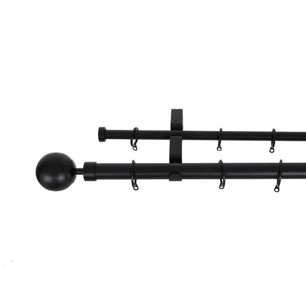 Oslo Double Layer Extendable Metal Curtain Pole With Rings 18 Oslo Double Layer Extendable Metal Curtain Pole With Rings - Image 18