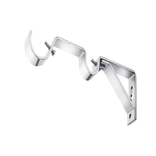 Oslo Double Layer Extendable Metal Curtain Pole With Rings 2 Oslo Double Layer Extendable Metal Curtain Pole With Rings - Image 2