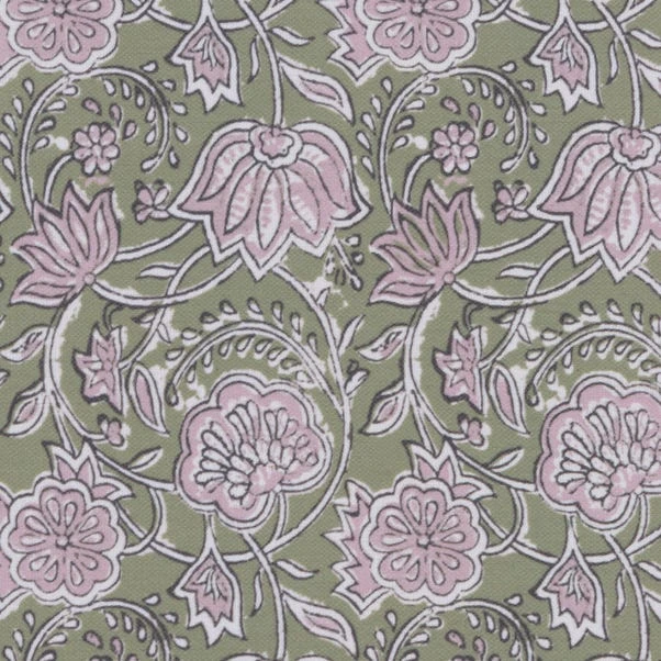 Woodblock Floral Blackout Roman Blind 17 Woodblock Floral Blackout Roman Blind - Image 17