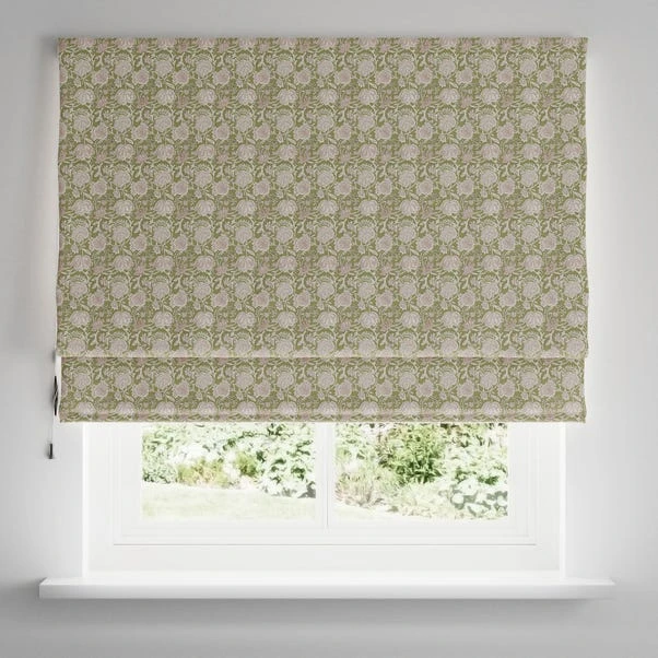 Woodblock Floral Blackout Roman Blind 19 Woodblock Floral Blackout Roman Blind - Image 19