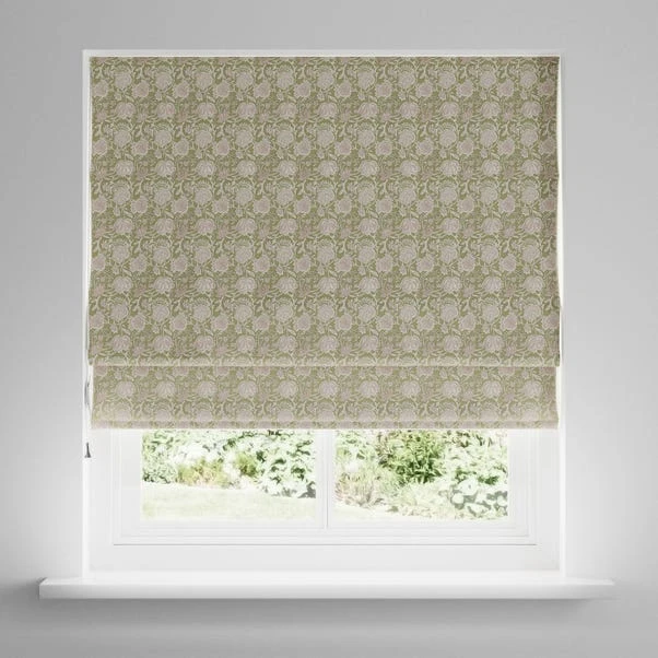 Woodblock Floral Blackout Roman Blind 13 Woodblock Floral Blackout Roman Blind - Image 13