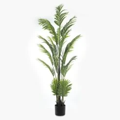 Artificial Tall Real Touch Pearl Palm Tree In Black Plant Pot -Home Decor Shop 30860950 alt02