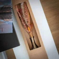 Dried Rusted Flowers Bouquet In Glass Vase -Home Decor Shop 30860962 alt02