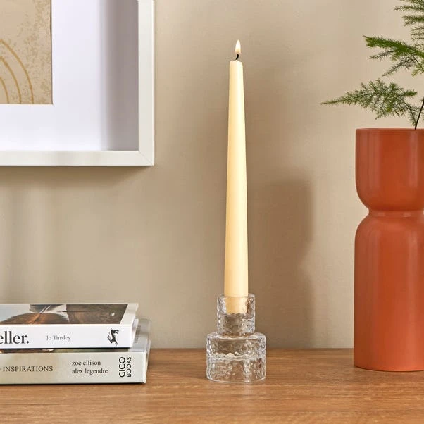 Mottled Glass Candlestick Holder 1 Mottled Glass Candlestick Holder