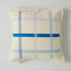 Woven Check Cotton Square Cushion -Home Decor Shop 30864441 alt02