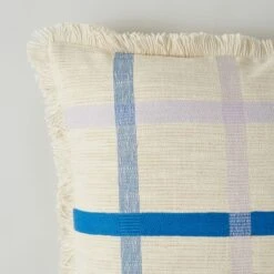 Woven Check Cotton Square Cushion -Home Decor Shop 30864441 alt03