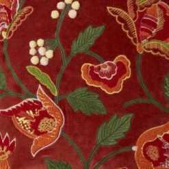 Embroidered Floral Velvet Cushion -Home Decor Shop 30864553 alt03
