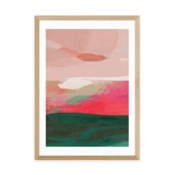 East End Prints Green & Pink Abstract II Framed Print -Home Decor Shop 30865335 alt01