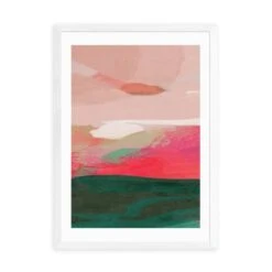 East End Prints Green & Pink Abstract II Framed Print -Home Decor Shop 30865340 alt01