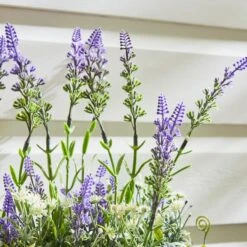 Artificial Lavender In Wall Mounted Planter 7 Artificial Lavender In Wall Mounted Planter -Home Decor Shop 30866616 alt02