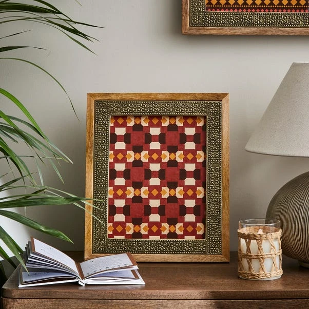 Detailed Gold Metal Wooden Edge Photo Frame 13 Detailed Gold Metal Wooden Edge Photo Frame - Image 13