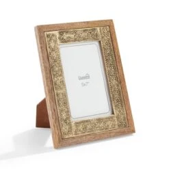 Detailed Gold Metal Wooden Edge Photo Frame 38 Detailed Gold Metal Wooden Edge Photo Frame -Home Decor Shop 30868081 alt02