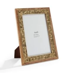 Detailed Gold Metal Wooden Edge Photo Frame 26 Detailed Gold Metal Wooden Edge Photo Frame -Home Decor Shop 30868082 alt02