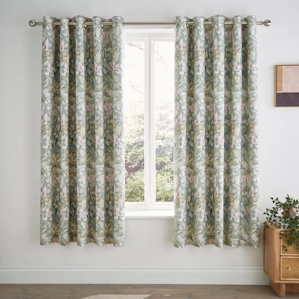 Soft Tropics Blackout Eyelet Curtains 6 Soft Tropics Blackout Eyelet Curtains - Image 6