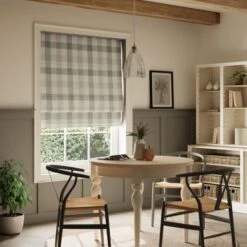 Large Check Daylight Roman Blind -Home Decor Shop 30873262